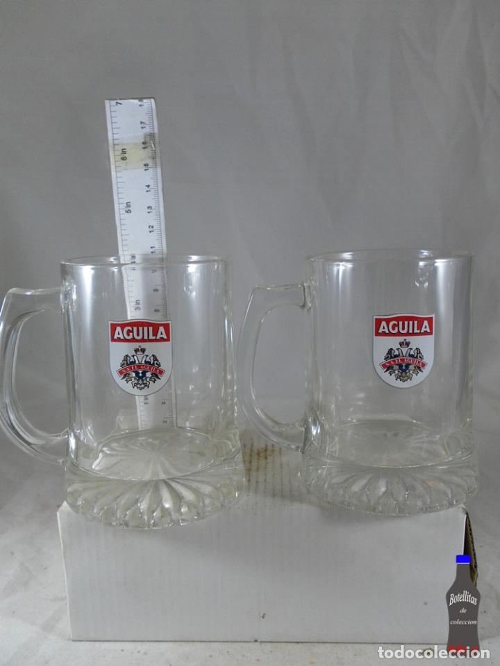 Sammlung von Weinen und Lik&ouml;ren: LOTE DE 2 VASO JARRA AGUILA S.A. EL AGUILA