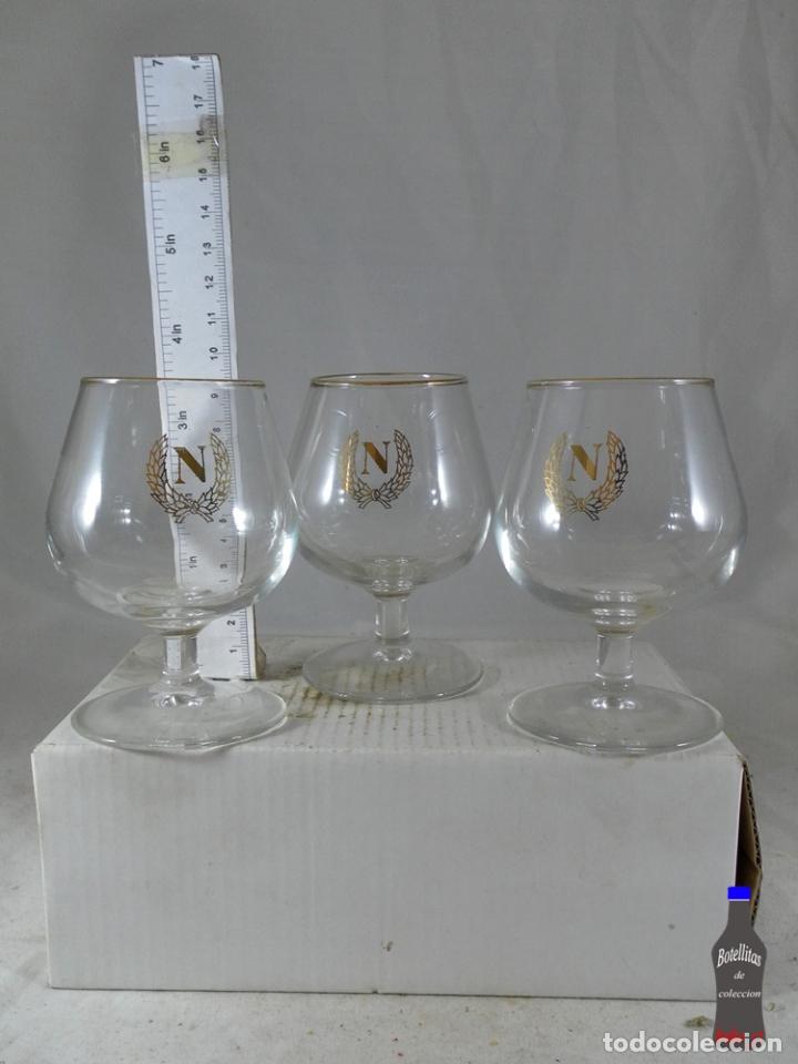 Coleccionismo de vinos y licores: LOTE DE 3 COPITAS BRANDY NAPOLEON