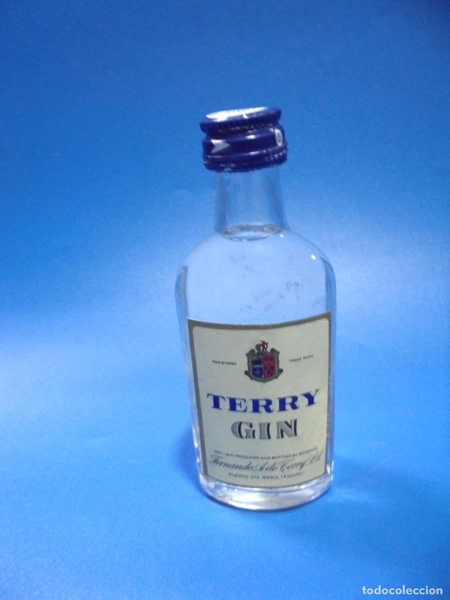 Sammlung von Weinen und Lik&ouml;ren: BOTELLIN TERRY GIN. FERNANDO A. DE TERRY. A&Ntilde;OS 60. PUERTO DE SANTA MARIA. VER FOTOS.