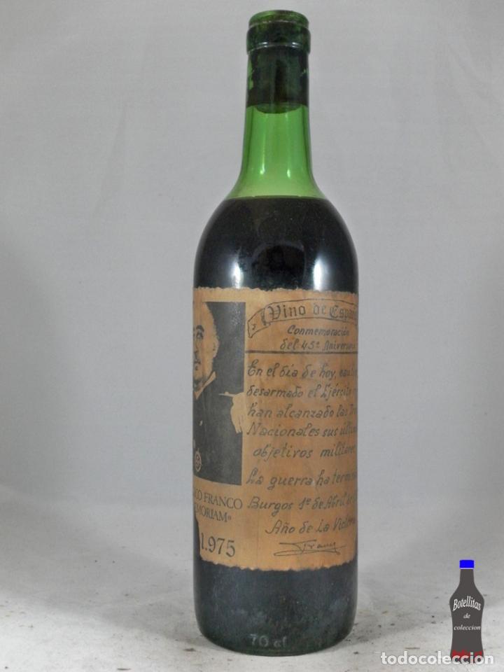 Coleccionismo de vinos y licores: BOTELLA VINO DE ESPA&Ntilde;A CONMEMORACION 45 ANIVERSARIO A&Ntilde;O VICTORIA FRANCISCO FRANCO