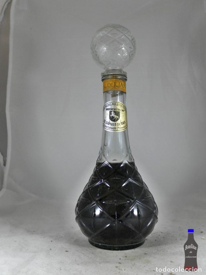 Collezionismo di vini e liquori: BOTELLA MOSCATEL 14 EL CABALLO DE ORO DESTILERIAS ROJO QUINTANAR TOLEDO