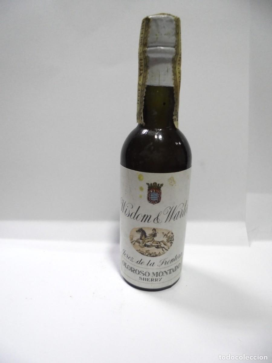 Coleccionismo de vinos y licores: BOTELLIN DE OLOROSO MONTADO SHERRY. WISDOM & WARTER. JEREZ DE FRONTERA. CERRADA. VER FOTOS.