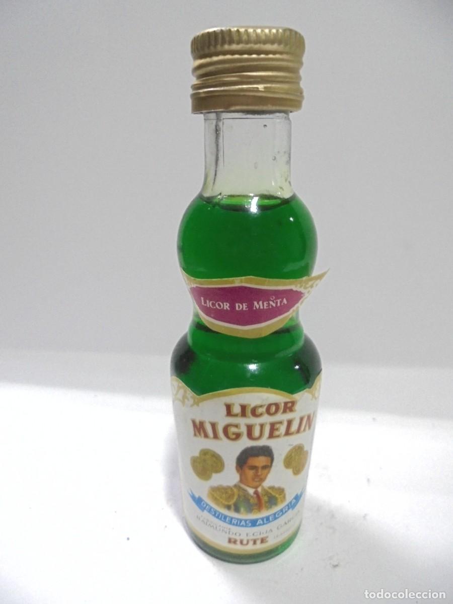 Coleccionismo de vinos y licores: BOTELLIN DE LICOR MIGUELIN. LICOR DE MENTA. RAIMUNDO ECIJA GARCIA. RUTE. CERRADA. VER FOTOS.