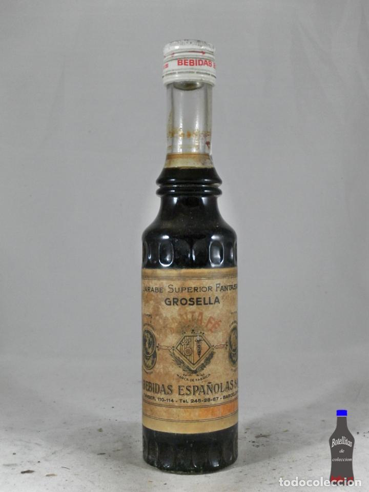 Sammlung von Weinen und Lik&ouml;ren: BOTELLA JARABE SUPERIOR GROSELLA SANTA FE BARCELONA