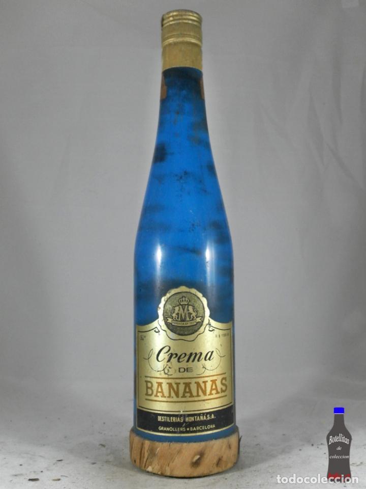 Collezionismo di vini e liquori: BOTELLA CREMA DE BANANAS DESTILERIAS MONTA&Ntilde;A GRANOLLERS BARCELONA