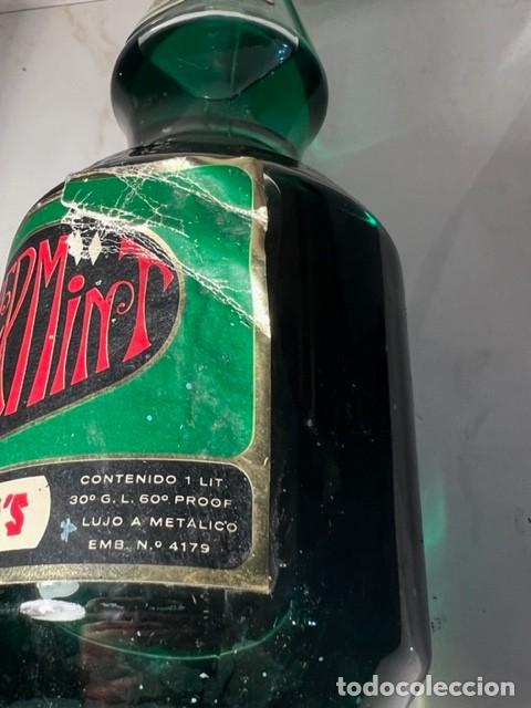Coleccionismo de vinos y licores: ANTIGUA BOTELLA PEPERMIN * ROLLING,S - Foto 3