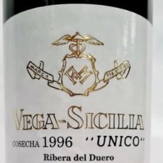 Coleccionismo de vinos y licores: VEGA SICILIA ÚNICO 1996. Lote 401230139