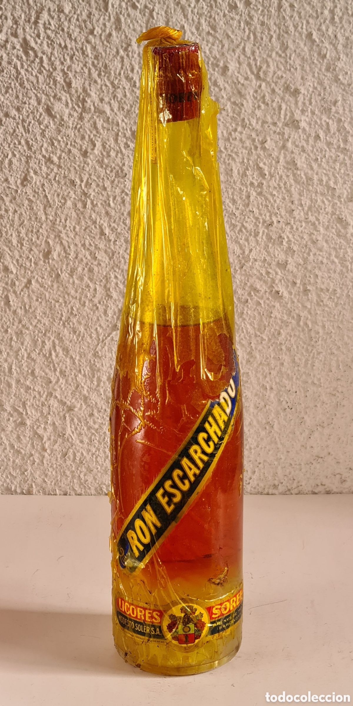 Coleccionismo de vinos y licores: Botella Ron Escarchado Licores Sorel Destiler&iacute;a Modesto Soler - Arenys de Munt - Precintada - Licor
