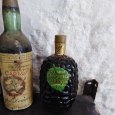 Coleccionismo de vinos y licores: RARISIMA BOTELLA LICOR CREMA DE MORAS GIRÓN SL HIGUERA DE LA SIERRA