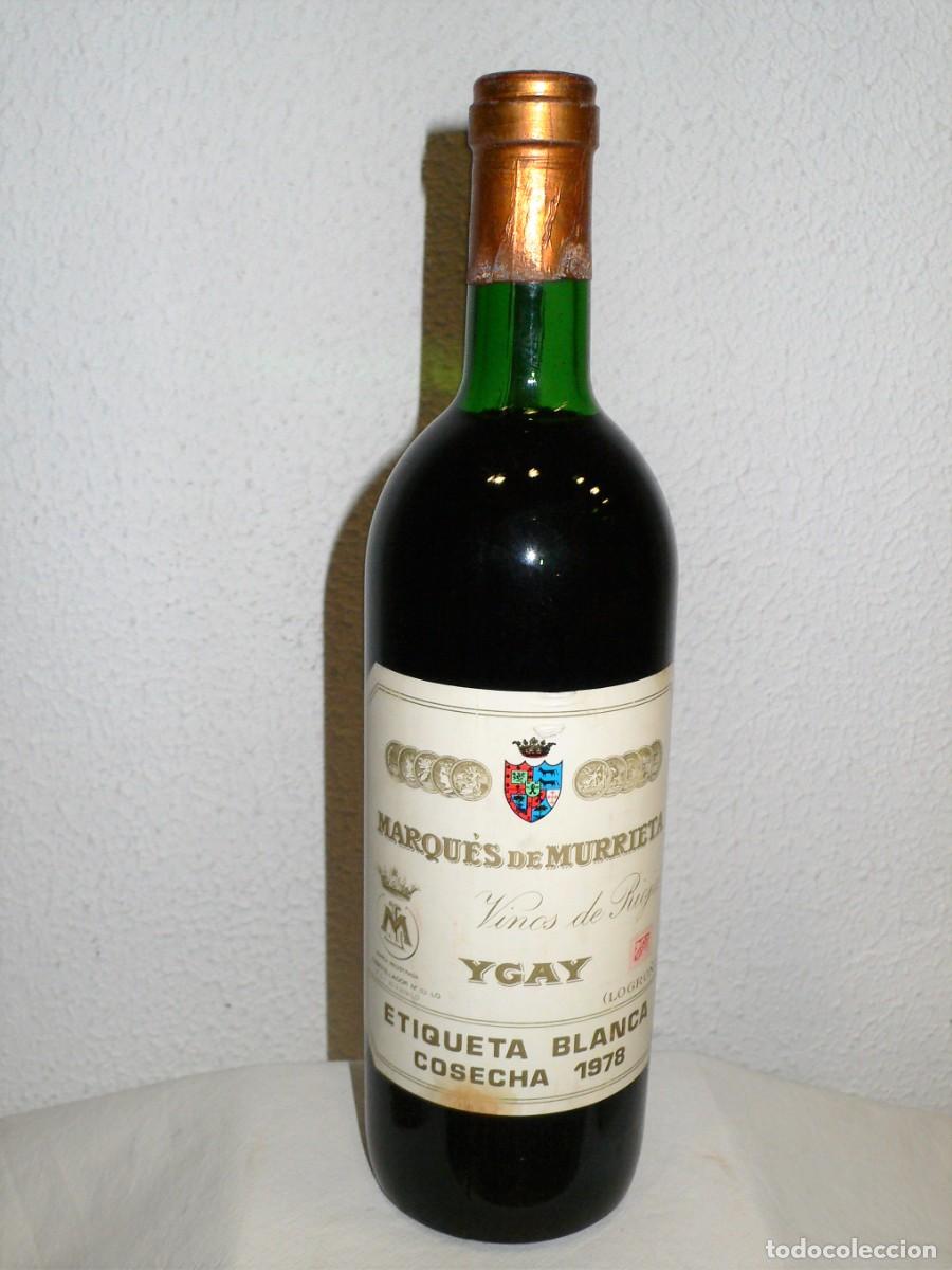 Coleccionismo de vinos y licores: BOTELLA VINO MARQU&Eacute;S DE MURRIETA COSECHA 1978