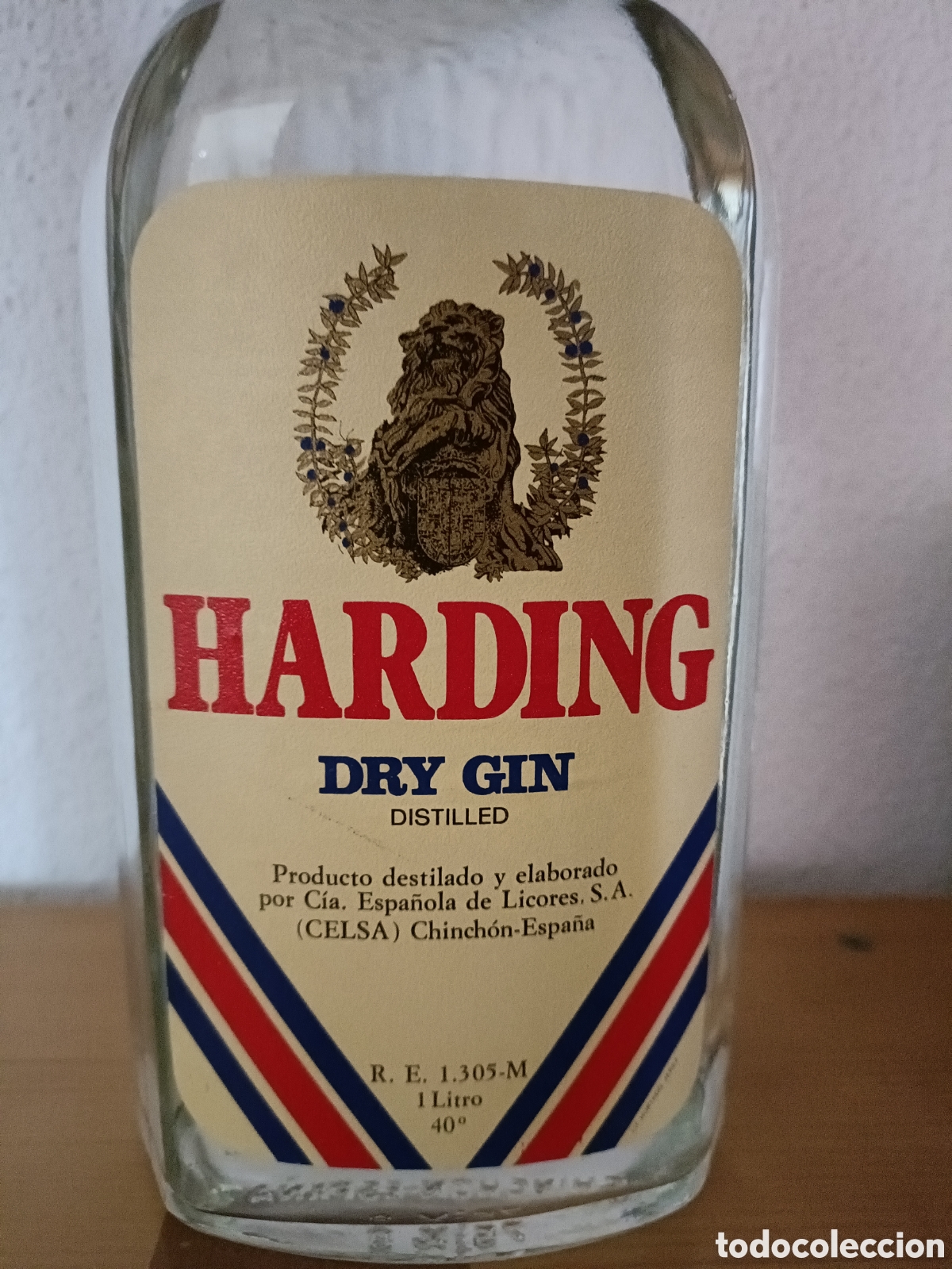 Coleccionismo de vinos y licores: Botella Harding Dry Gin - Foto 3