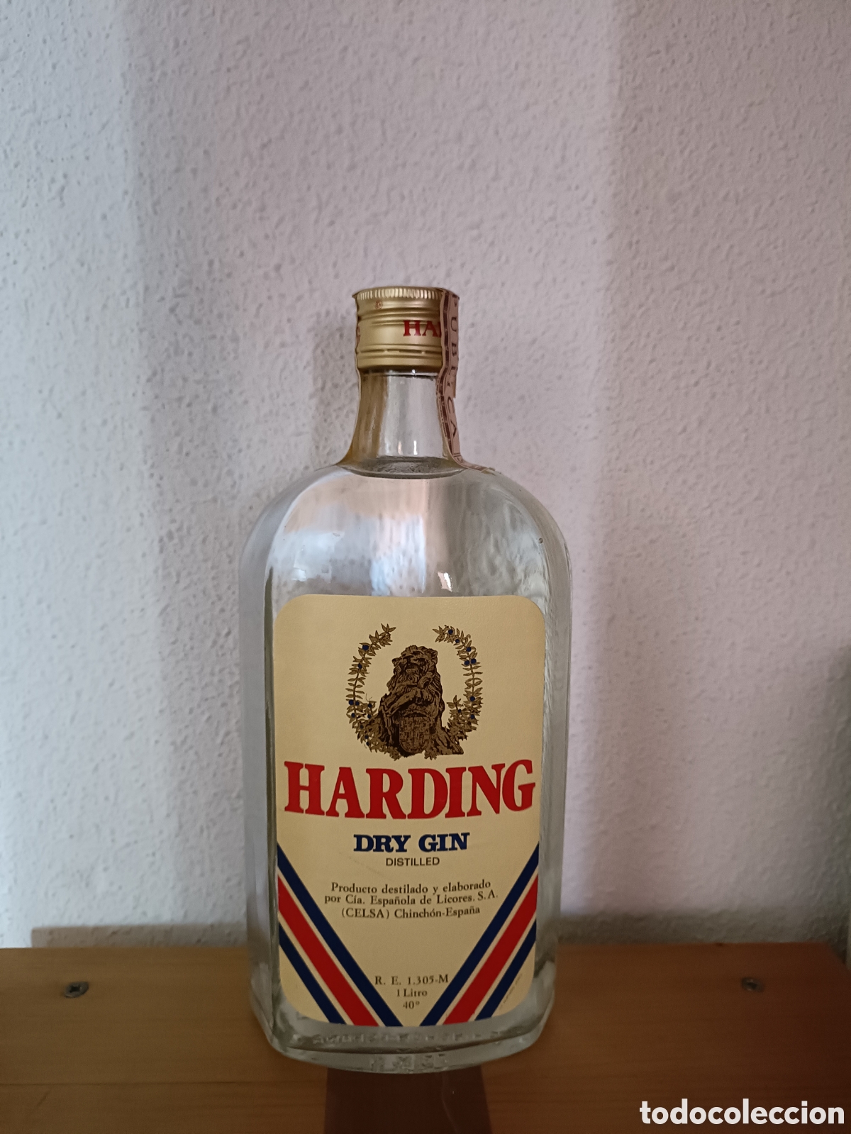 Coleccionismo de vinos y licores: Botella Harding Dry Gin - Foto 1