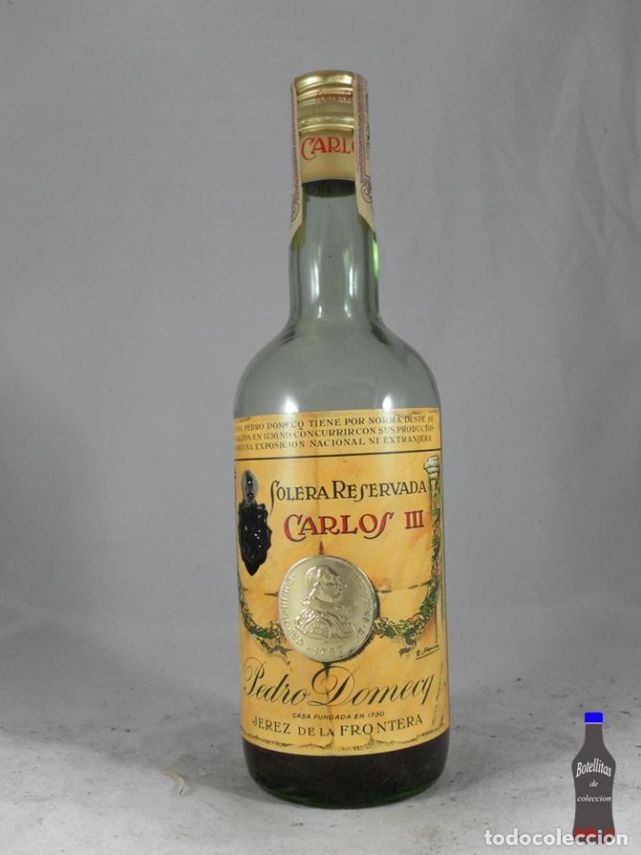 Coleccionismo de vinos y licores: BOTELLA BRANDY CARLOS III SOLERA RESERVADA PEDRO DOMECQ JEREZ DE LA FRONTERA