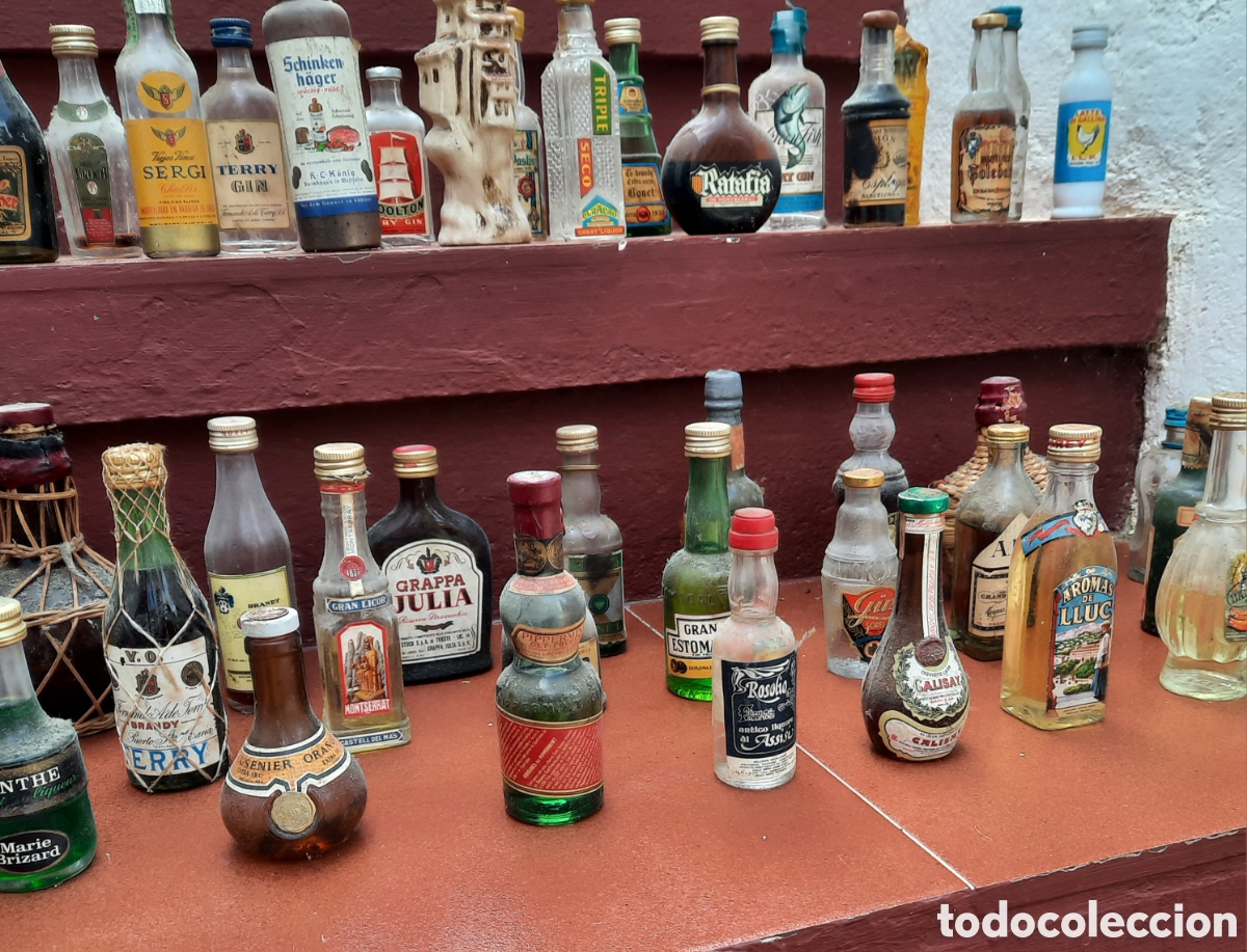 lote 74 mini botellas botellines antiguos licor - Compra venta en  todocoleccion