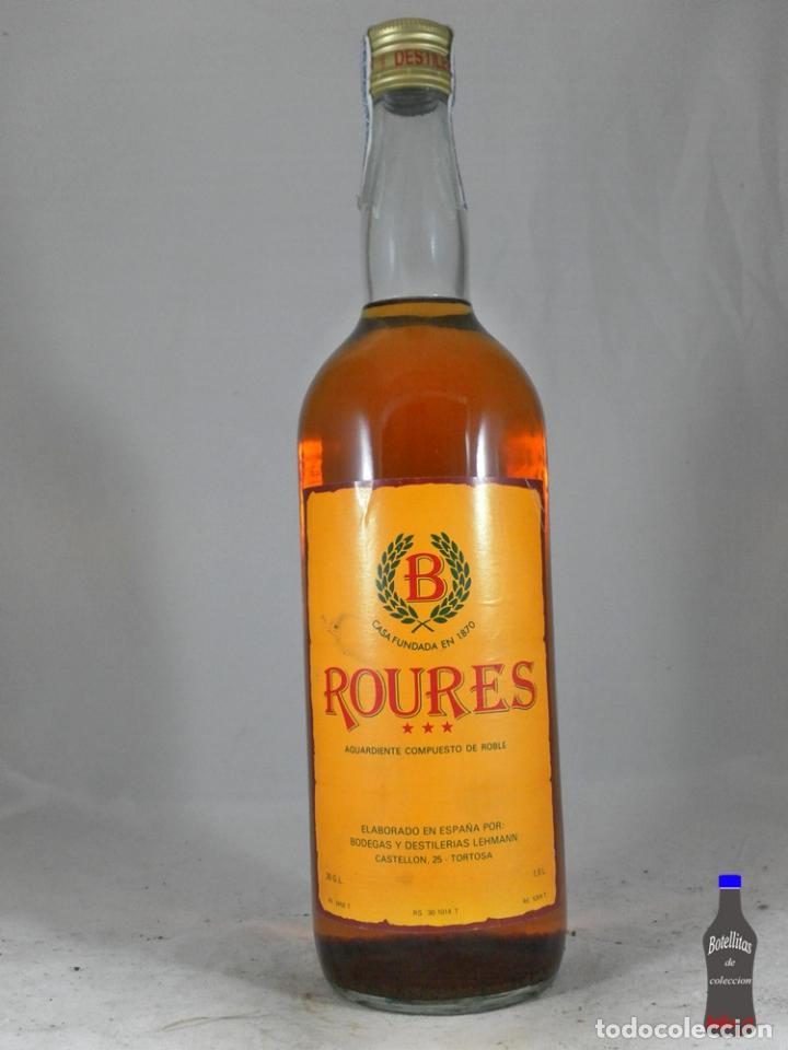 Sammlung von Weinen und Lik&ouml;ren: BOTELLA ROURES AGUARDIENTE COMPUESTO DE ROBLE DESTILERIAS LEHMANN TORTOSA