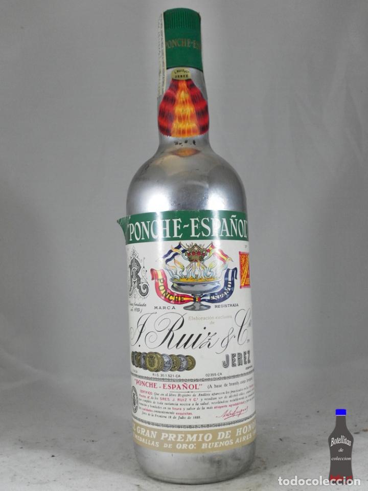 Coleccionismo de vinos y licores: BOTELLA PONCHE ESPA&Ntilde;OL J RUIZ Y CIA JEREZ