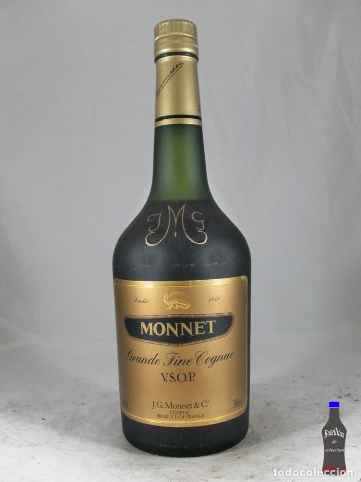 Collectionnisme de vins et liqueurs: BOTELLA COGNAC MONNET GRANDE FINE VSOP J G MONNET FRANCE