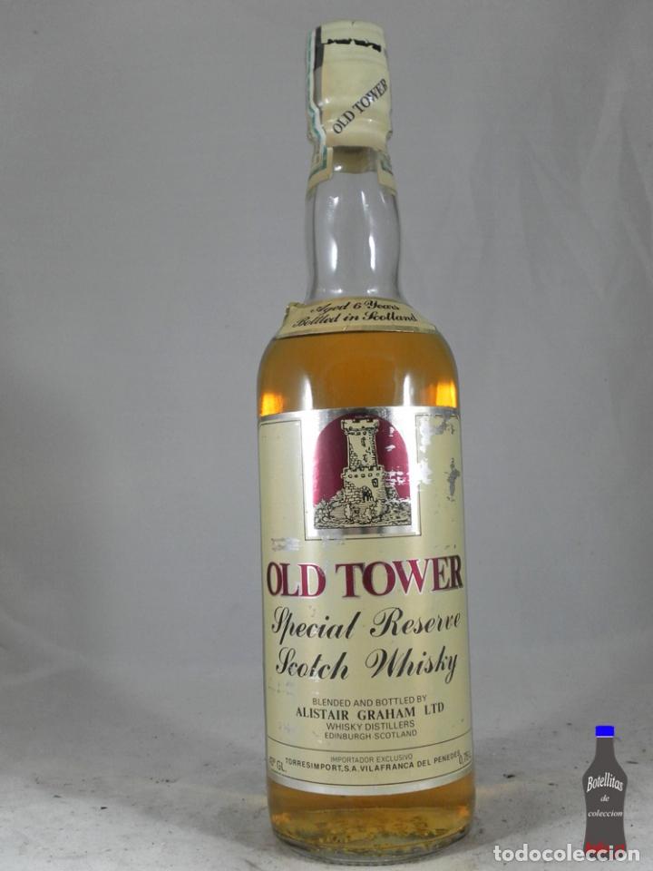 Collectionnisme de vins et liqueurs: BOTELLA WHISKY OLD TOWER SPECIAL RESERVE ALISTAIR GRAHAM EDINBURGH IMPORTADOR TORRES