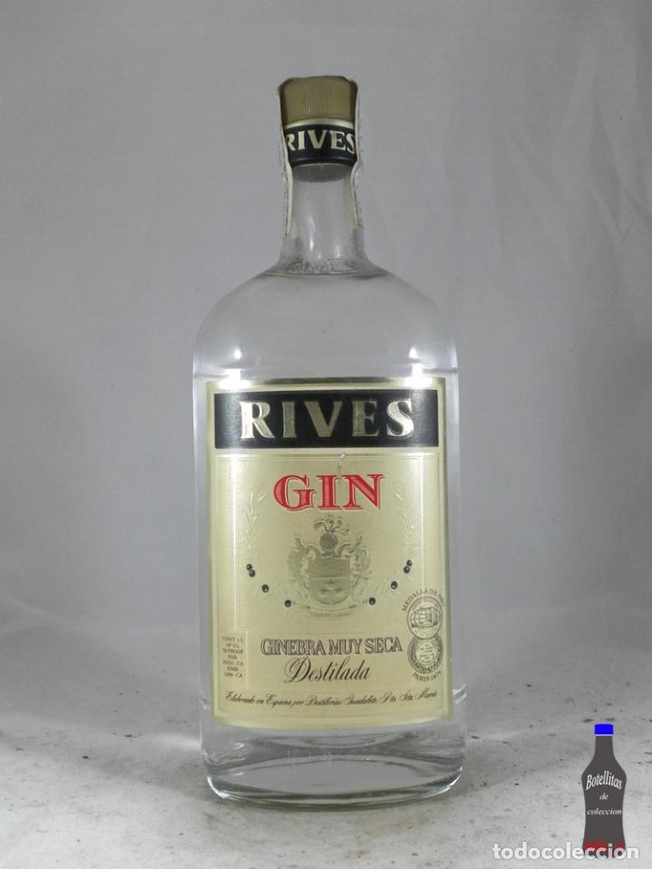 Collectionnisme de vins et liqueurs: BOTELLA RIVES GIN GINEBRA MUY SECA DESTILADA DESTILERIAS GUADALETE PUERTO SANTA MARIA