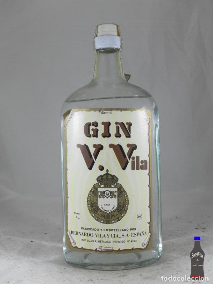 Sammlung von Weinen und Lik&ouml;ren: BOTELLA GIN V. VILA BERNARDO VILA Y CIA S.A. ESPA&Ntilde;A