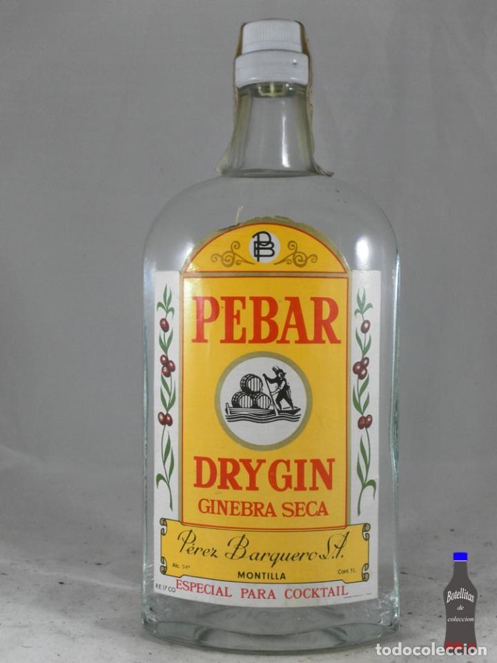 Collectionnisme de vins et liqueurs: BOTELLA DRY GIN PEBAR PEREZ BARQUERO MONTILLA