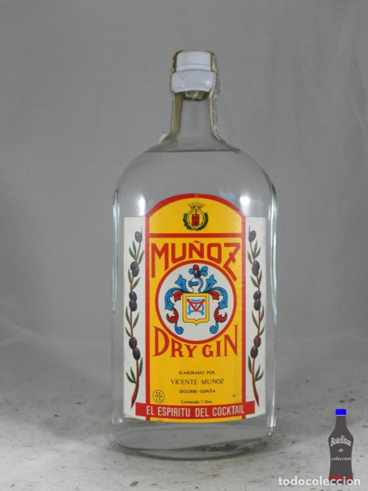 Sammlung von Weinen und Lik&ouml;ren: BOTELLA DRY GIN MU&Ntilde;OZ VICENTE MU&Ntilde;OZ SEGORBE