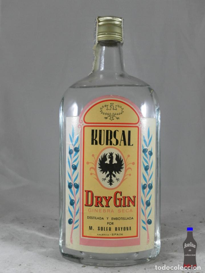 Sammlung von Weinen und Lik&ouml;ren: BOTELLA DRY GIN KURSAL M. SOLER BAYONA VALENCIA ESPA&Ntilde;A