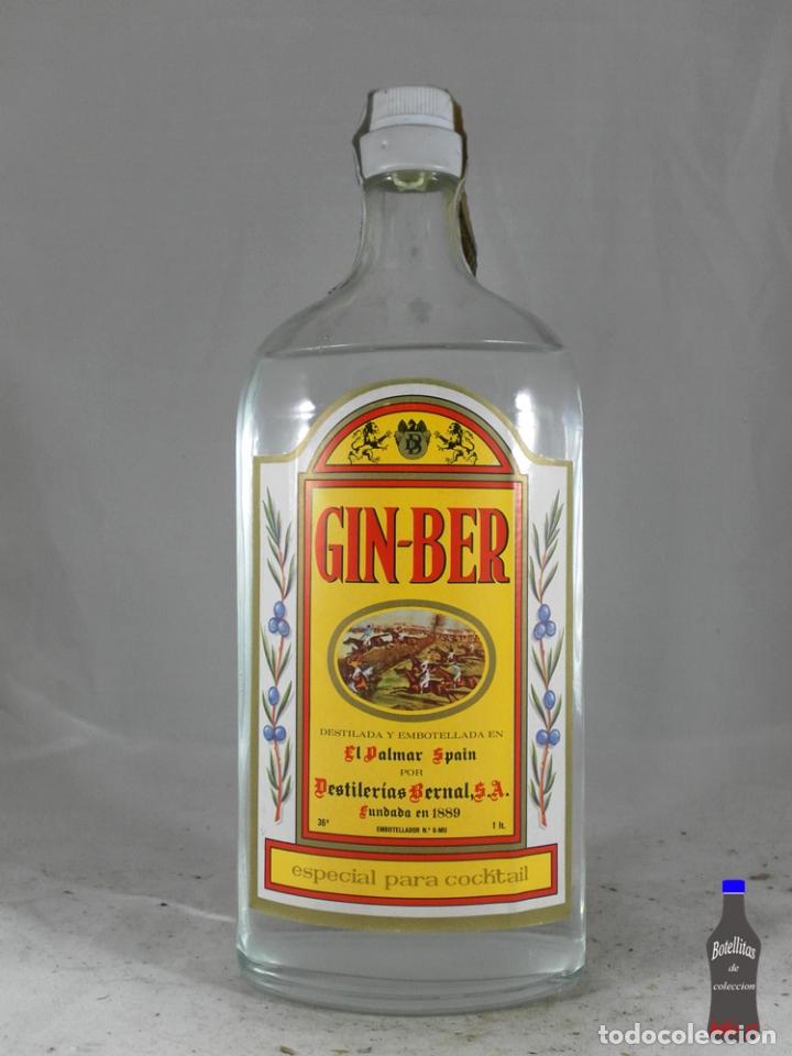 Sammlung von Weinen und Lik&ouml;ren: BOTELLA GIN-BER EL PALMAR DESTILERIAS BERNAL S.A.