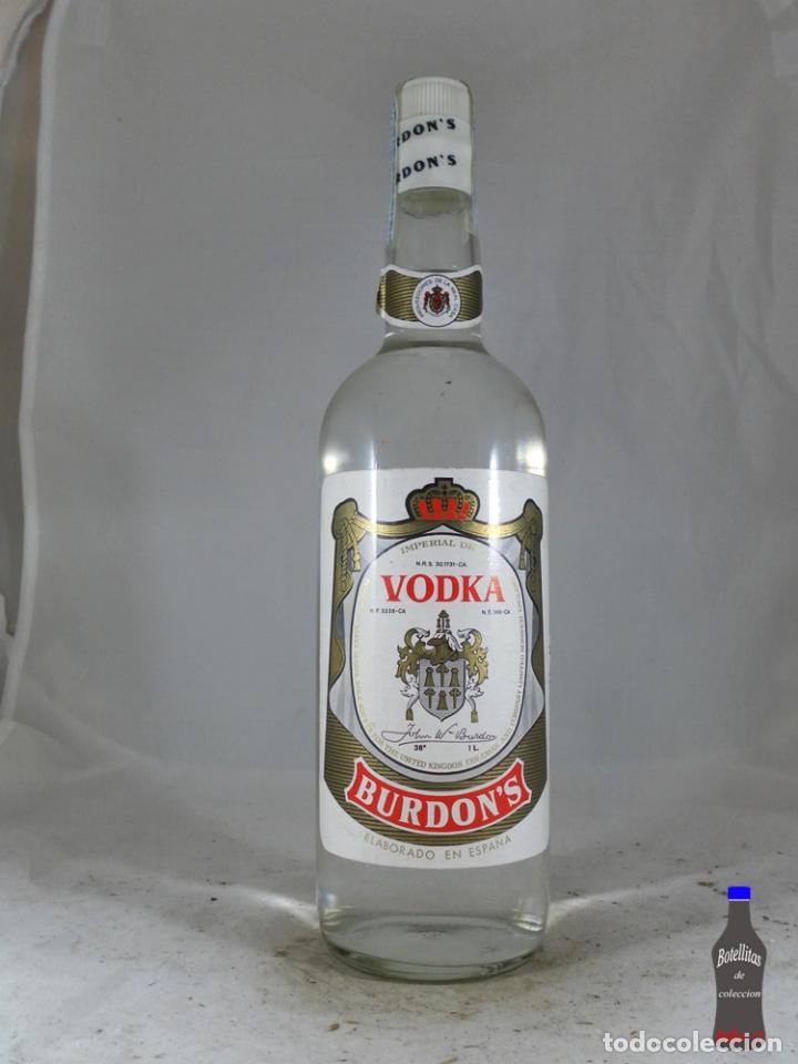 Collezionismo di vini e liquori: BOTELLA VODKA BURDON&acute;S PUERTO DE SANTA MARIA COLEMAN ENGLAND