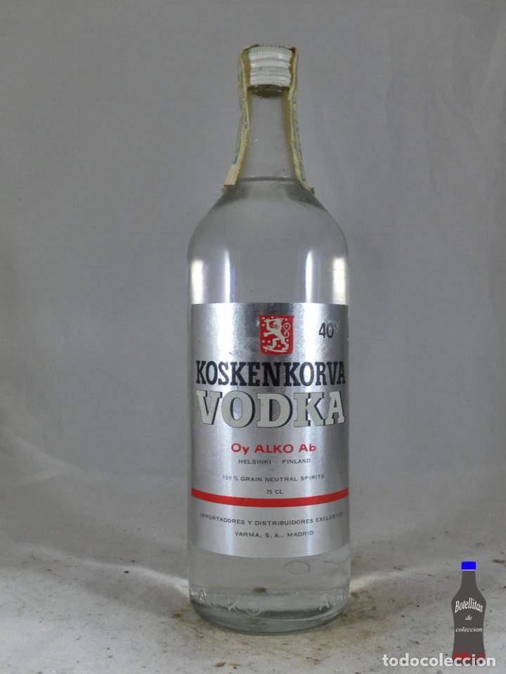 Sammlung von Weinen und Lik&ouml;ren: BOTELLA VODKA KOSKENKORVA ALKO AB HELSINKY FINLAND IMPORTADOR VARMA