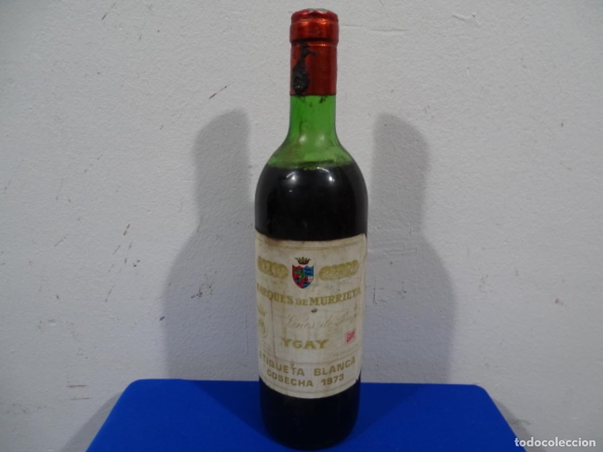 Coleccionismo de vinos y licores: VINO MARQUES DE MURRIETA YGAY. ETIQUETA BLANCACOSECHA 1973. RIOJA CRIANZA.