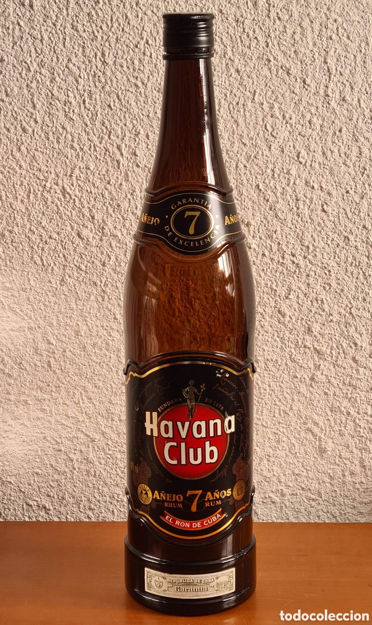 Coleccionismo de vinos y licores: Botell&oacute;n Ron Havana Club A&ntilde;ejo 7 A&ntilde;os Botella 3 Litros Vac&iacute;a - Cuba Aguardiente Licor