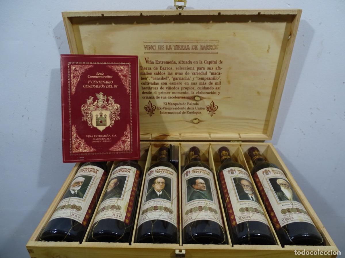 Coleccionismo de vinos y licores: 6 VINOS 1992 EN CAJA MADERA. VI&Ntilde;EXSA. CENTENARIO GENERACI&Oacute;N 98. VI&Ntilde;A EXTREME&Ntilde;A.