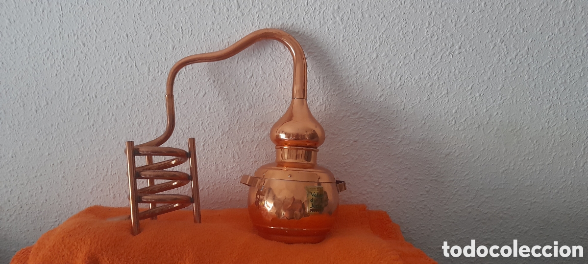 Coleccionismo de vinos y licores: Alambique cobre decoraci&oacute;n - Foto 2