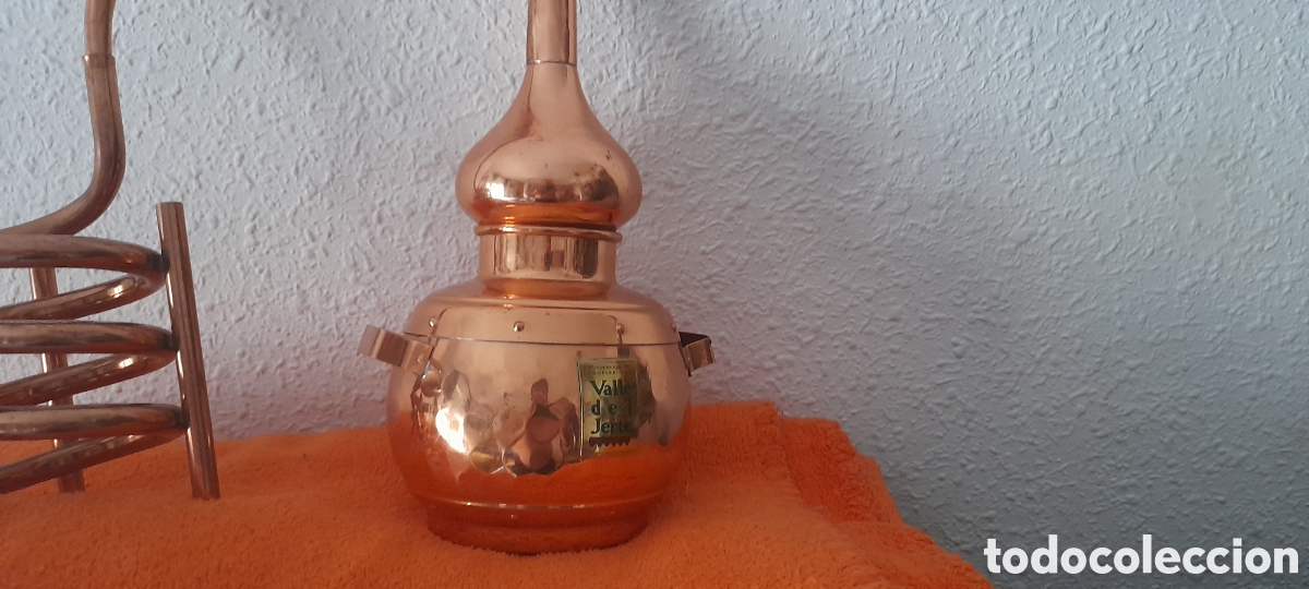 Coleccionismo de vinos y licores: Alambique cobre decoraci&oacute;n - Foto 3