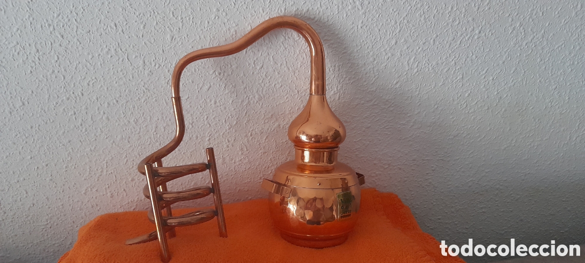 Coleccionismo de vinos y licores: Alambique cobre decoraci&oacute;n - Foto 4