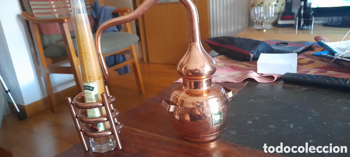 Coleccionismo de vinos y licores: Alambique cobre decoraci&oacute;n - Foto 6