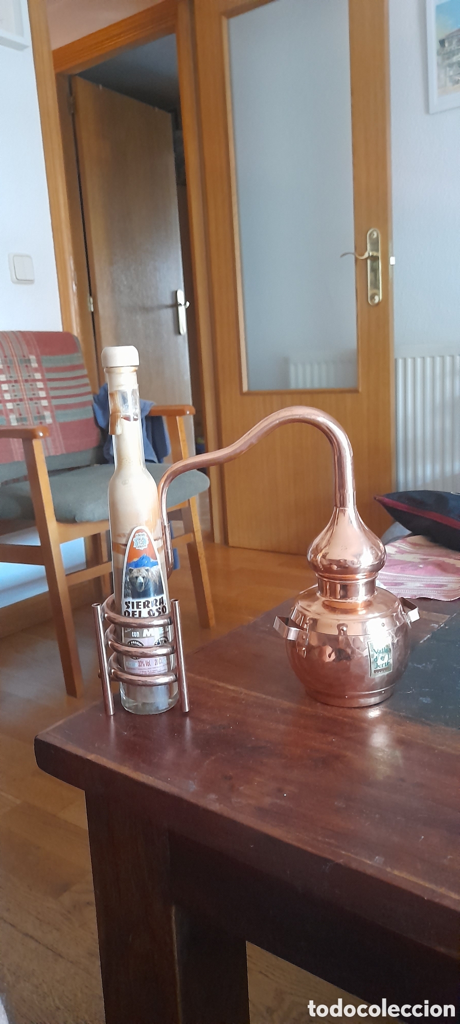 Coleccionismo de vinos y licores: Alambique cobre decoraci&oacute;n - Foto 7