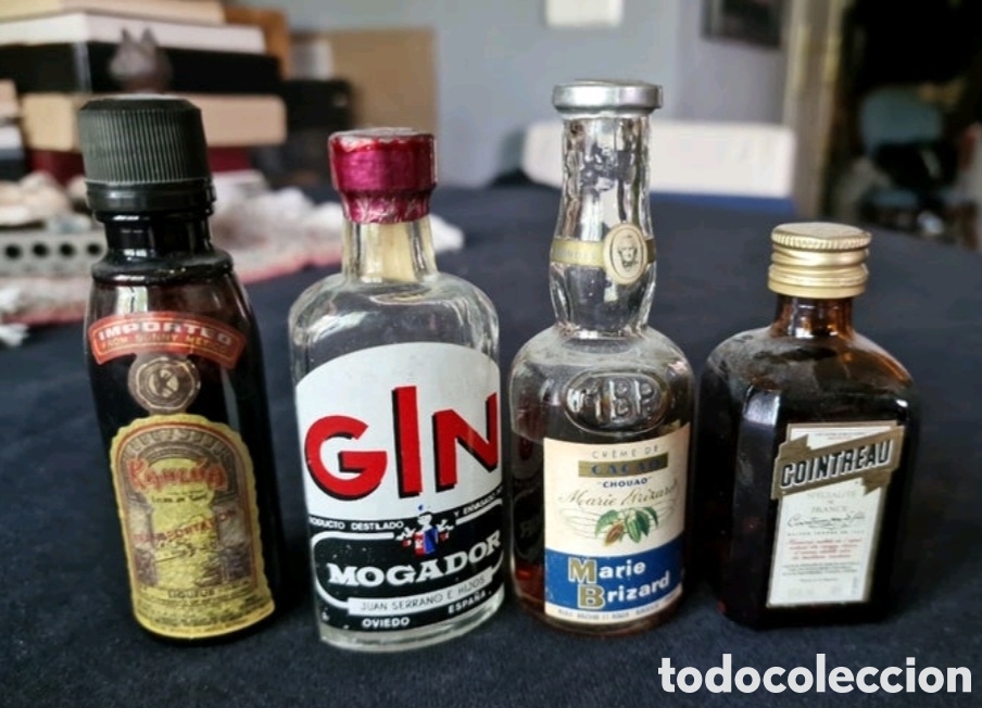 Collection of wines and liquors: BOTELLAS COLECCI&Oacute;N MINI GIN MOGADOR COINTREAU MARIE BRIZARD KAHLUA