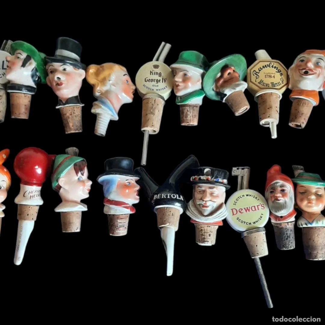 Coleccionismo de vinos y licores: (PUB-230400)LOTE DE 20 DOSIFICADORES DE CERAMICA PARA LICORES INGLESES A&Ntilde;OS 70-80