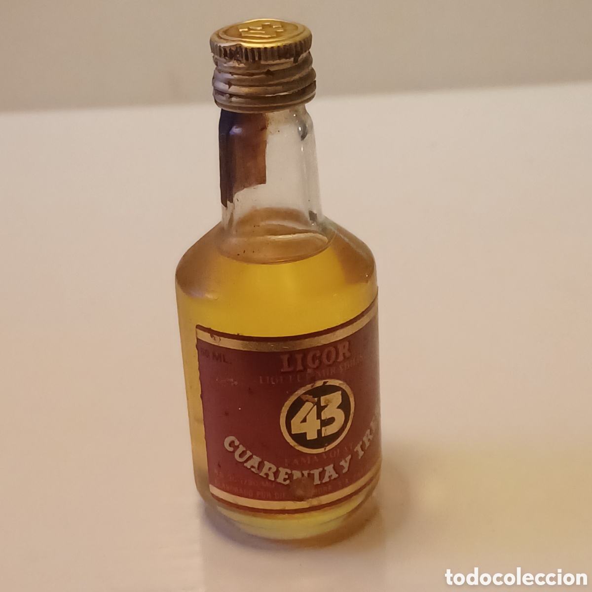 Coleccionismo de vinos y licores: Miniatura botellin mini botella cristal Licor 43 de 10,5 cm altura