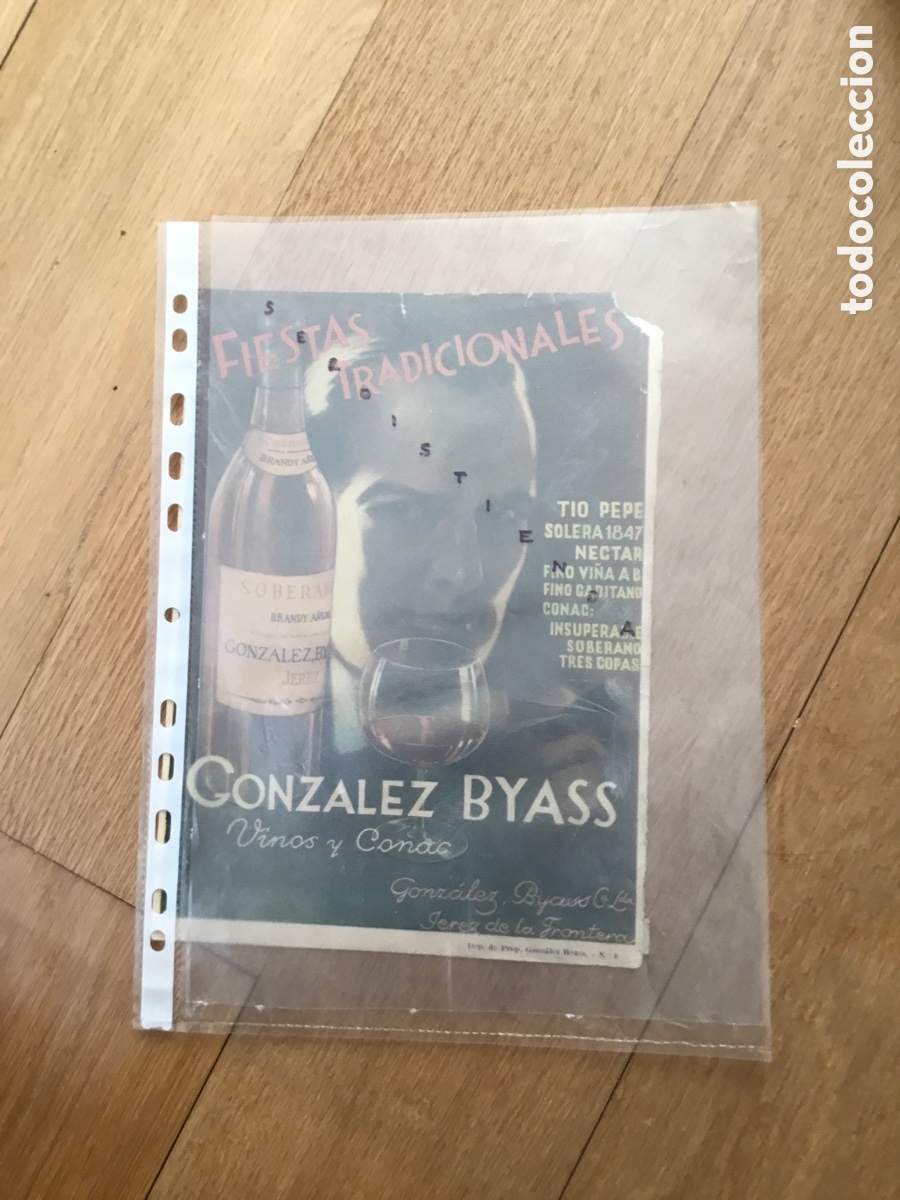 Coleccionismo de vinos y licores: ANUNCIO DE VINOS Y CO&Ntilde;AC GONZALEZ BYASS - JEREZ DE LA FRONTERA - 1935