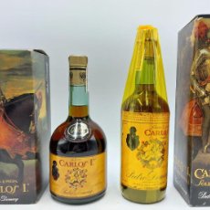 Coleccionismo de vinos y licores: DOS BOTELLAS DE BRANDY CARLOS I PEDRO DOMECQ