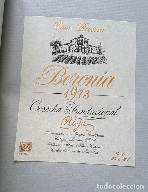 Coleccionismo de vinos y licores: INFORME SOBRE BODEGAS BERONIA Y ETIQUETAS VINO RIOJA