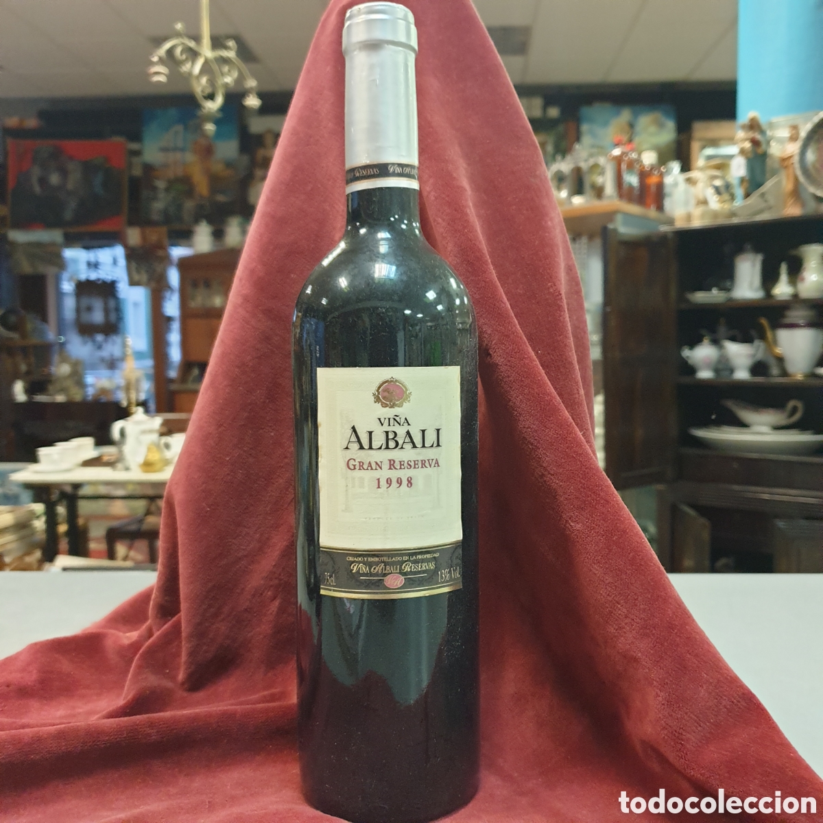Coleccionismo de vinos y licores: Botella vino VI&Ntilde;A ALBALI GRAN RESERVA 1998