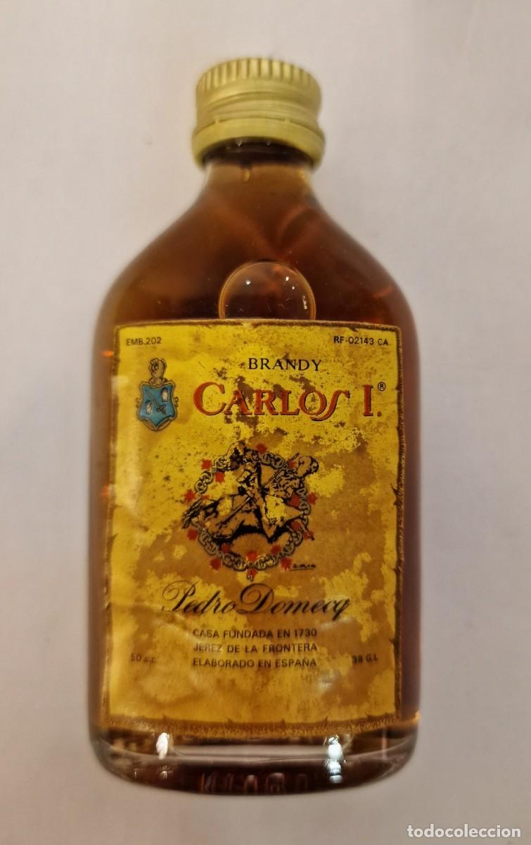 Coleccionismo de vinos y licores: Botellita de Brandy Espa&ntilde;ol de la casa Pedro Domecq