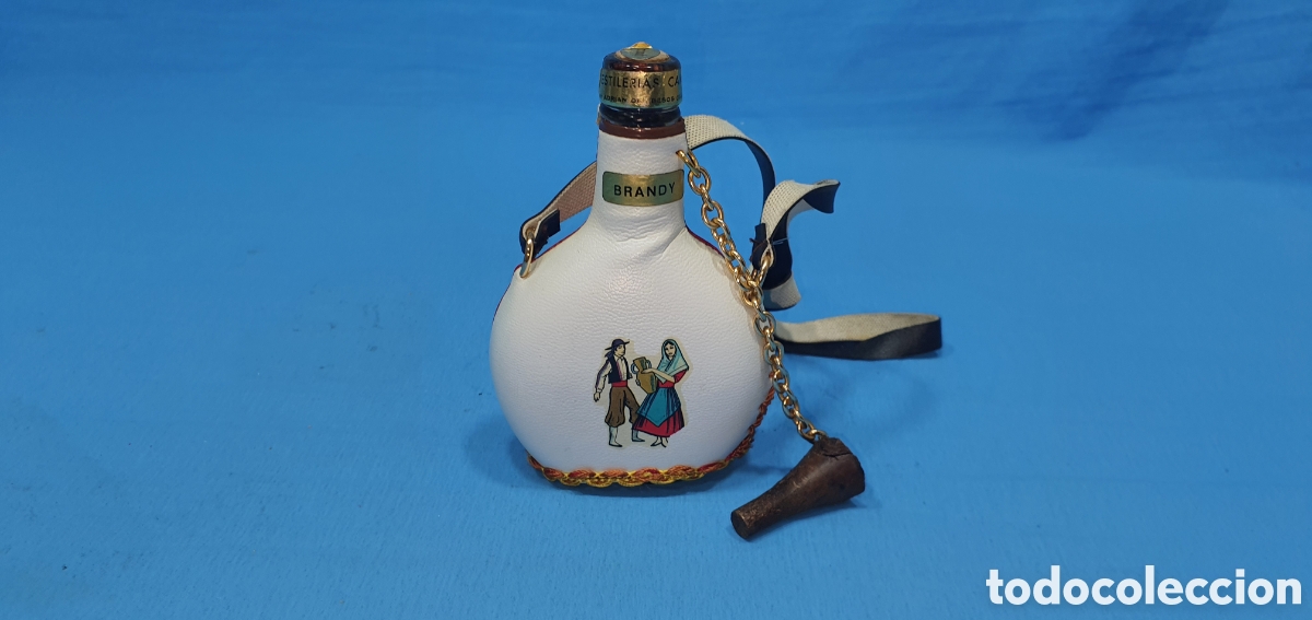 Coleccionismo de vinos y licores: BOTELLIN CANTIMPLORA HUERTANOS, BRANDY, CAMPENY. SIN ABRIR