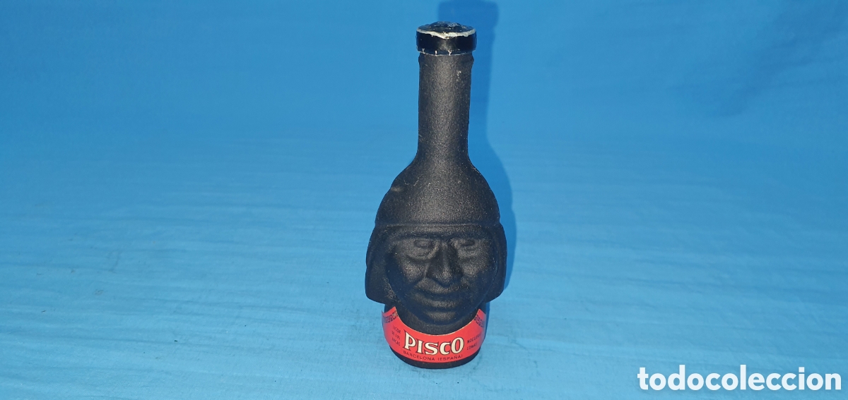 Coleccionismo de vinos y licores: BOTELLIN CABEZA MAYA, PISCO, LICOR DE LOS INCAS , BARCELONA. SIN ABRIR