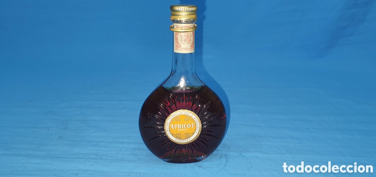 Coleccionismo de vinos y licores: BOTELLIN BRANDY APRICOT, BARDINET. ABIERTA