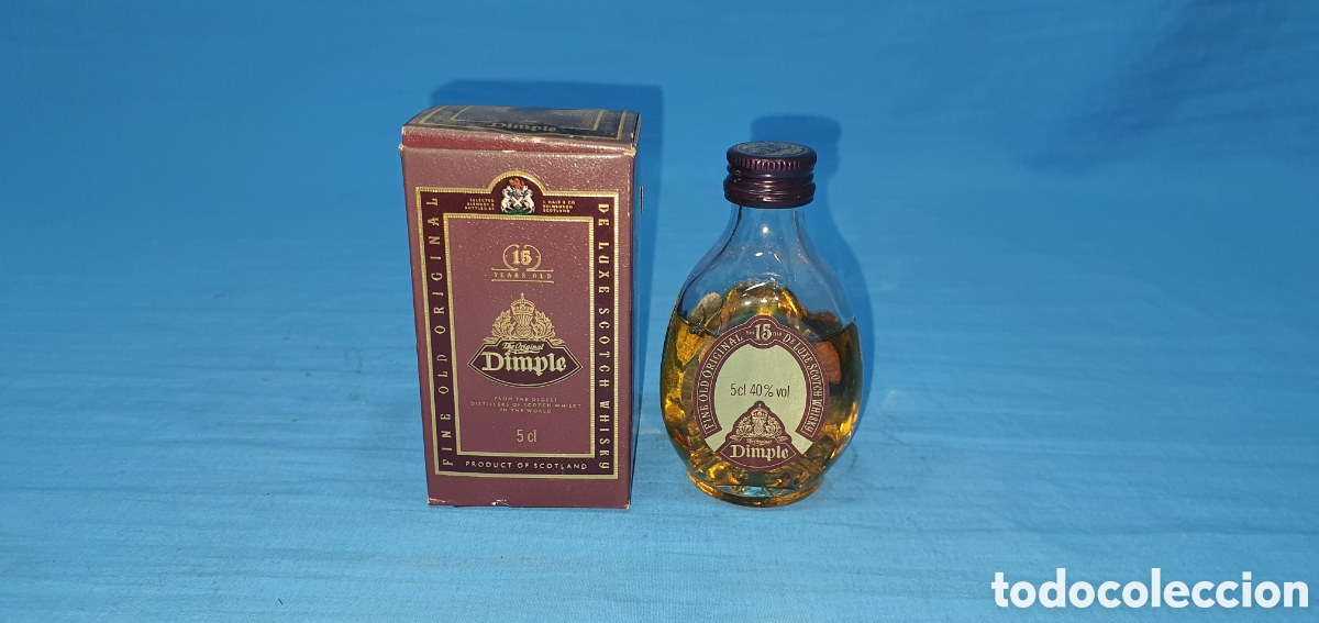 Coleccionismo de vinos y licores: BOTELLIN EN CAJA DIMPLE, SCOTCH WHISKY, 15 YEARS. SIN ABRIR